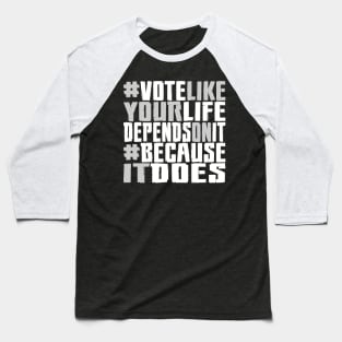 #VOTE4LIFE - White/Gray Baseball T-Shirt